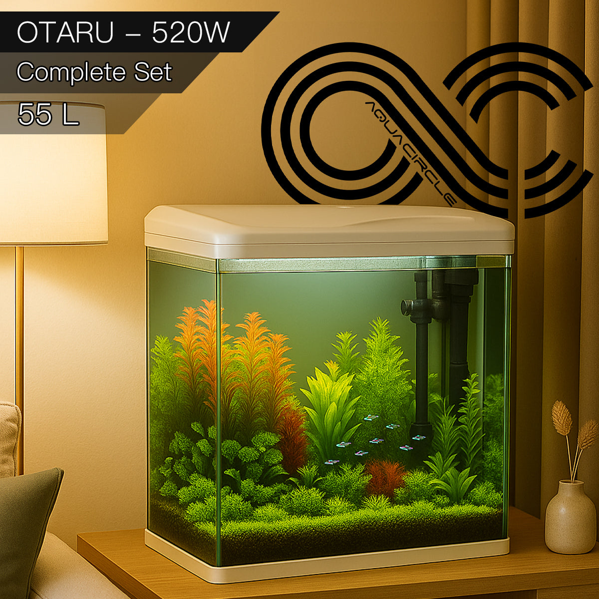 OTARU-520W 55L ALL-IN-1 Aquarium XS520