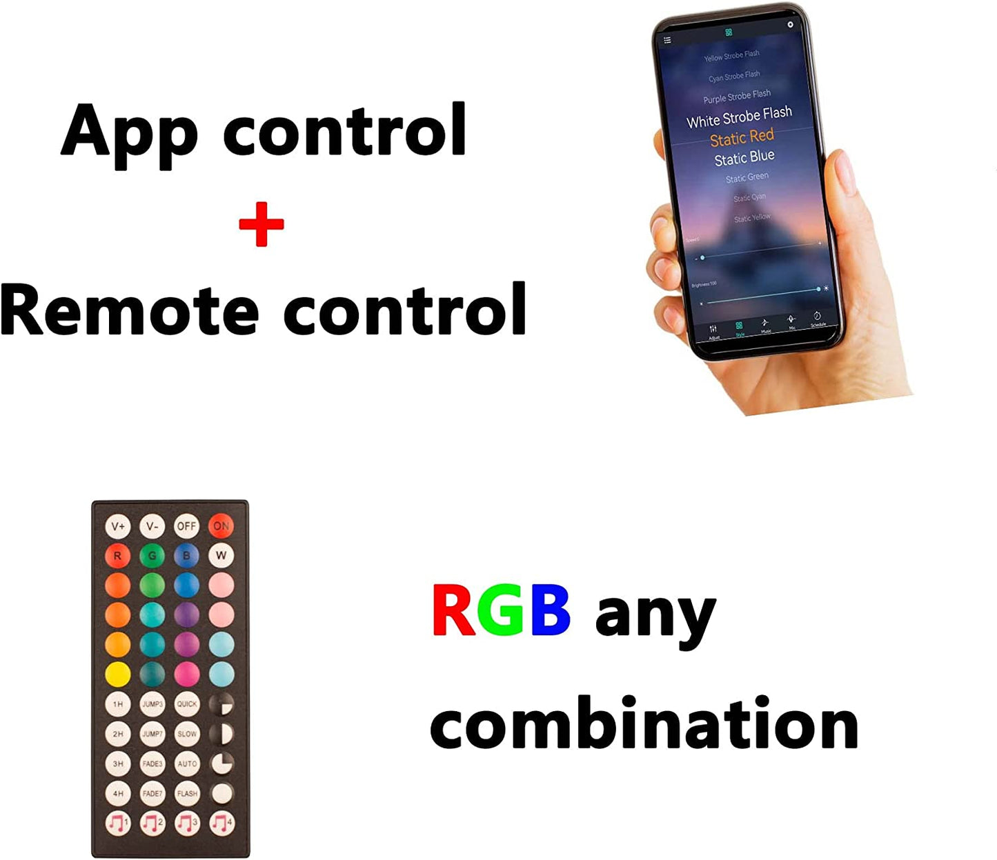 Led background lightscreen app controllable