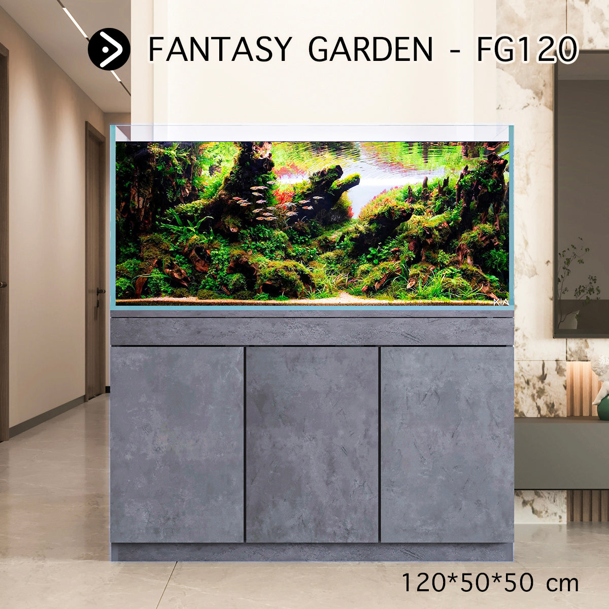 FANTASY GARDEN-120 Rimless Fish tank 300L – AQUACIRCLE-AU